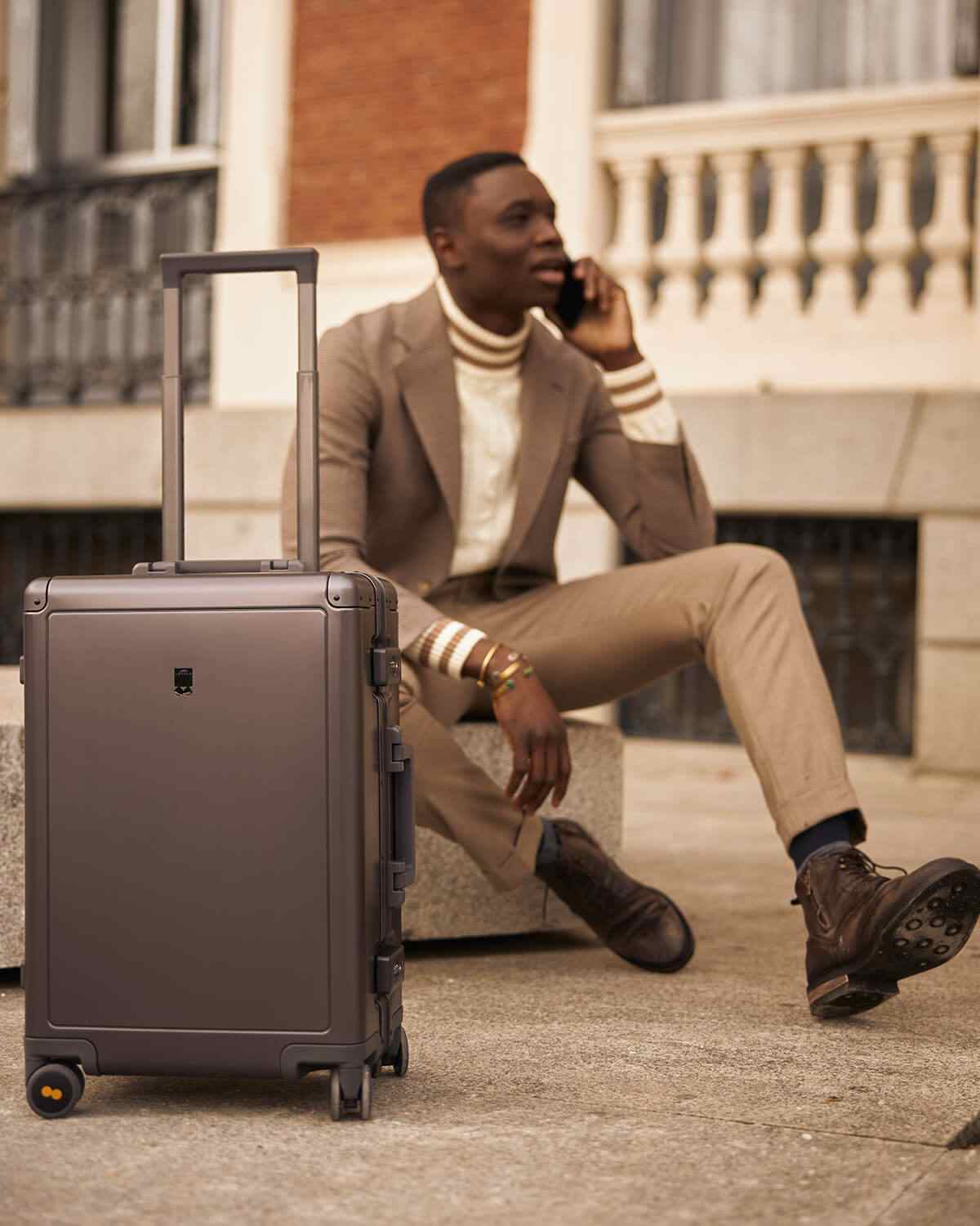 Aluminum Luggage and Atlas Laptop Backpack Set